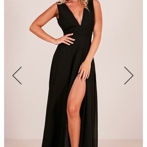 Black Chifon dress with slit